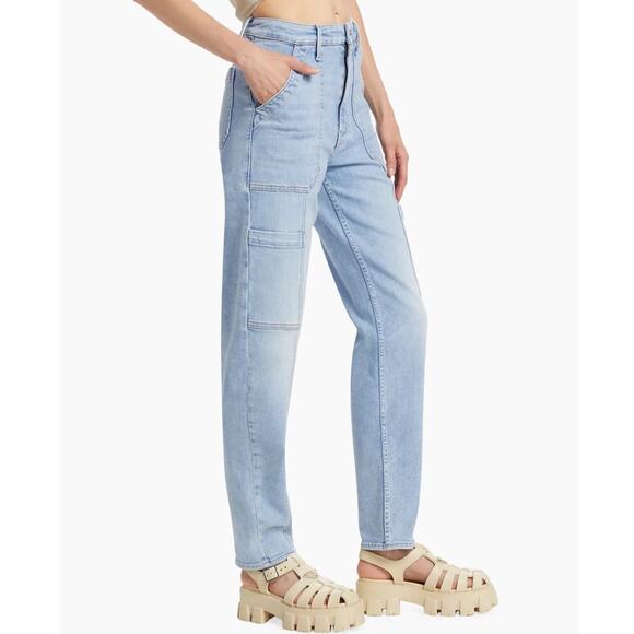 MOTHER The Private Double Pocket Skimp Straight Leg Jeans Tea Time NWOT - Picture 4 of 16